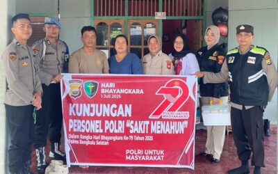 Lakukan Home Visit, Bukti Kepedulian Sie Dokkes Polres Bengkulu Selatan Kepada Anggota